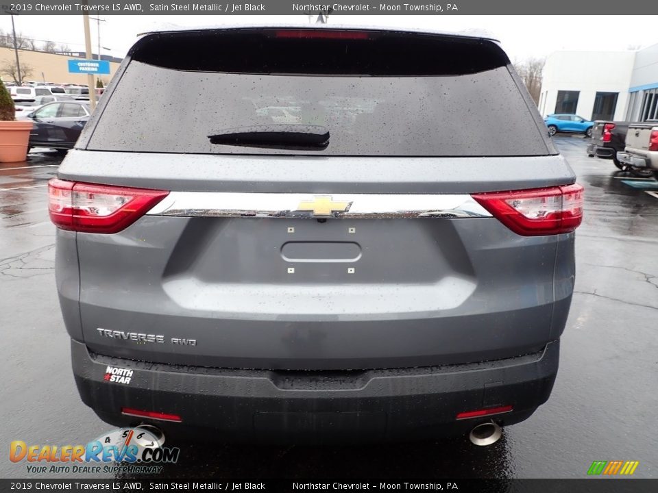 2019 Chevrolet Traverse LS AWD Satin Steel Metallic / Jet Black Photo #6