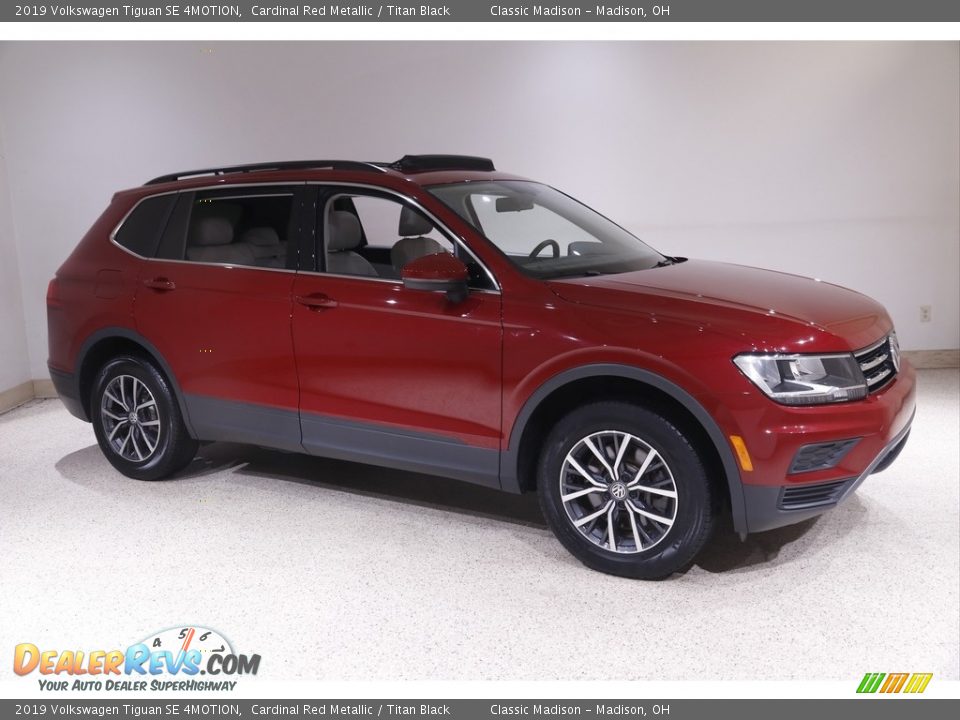 2019 Volkswagen Tiguan SE 4MOTION Cardinal Red Metallic / Titan Black Photo #1