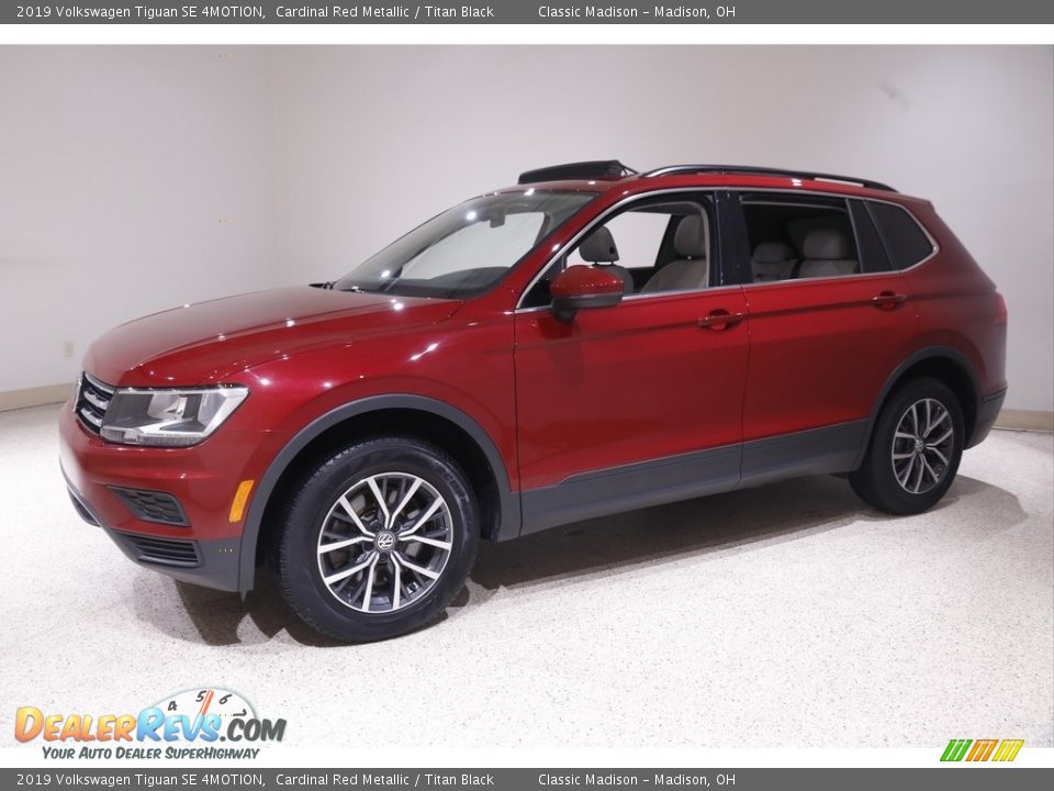2019 Volkswagen Tiguan SE 4MOTION Cardinal Red Metallic / Titan Black Photo #3