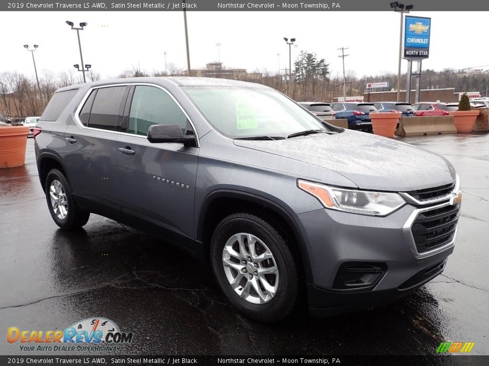 2019 Chevrolet Traverse LS AWD Satin Steel Metallic / Jet Black Photo #11