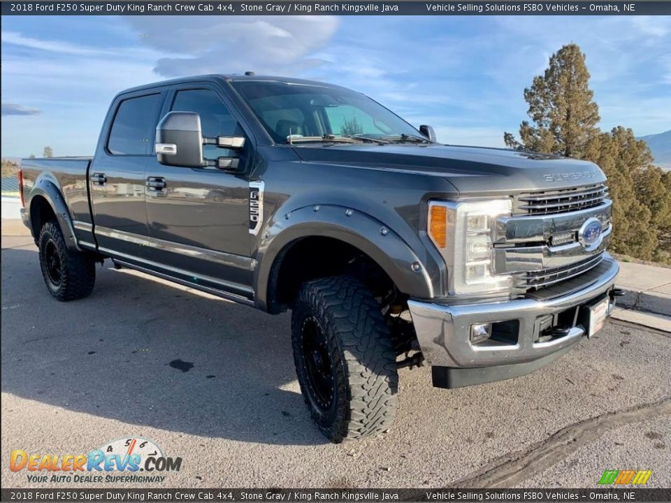 2018 Ford F250 Super Duty King Ranch Crew Cab 4x4 Stone Gray / King Ranch Kingsville Java Photo #26