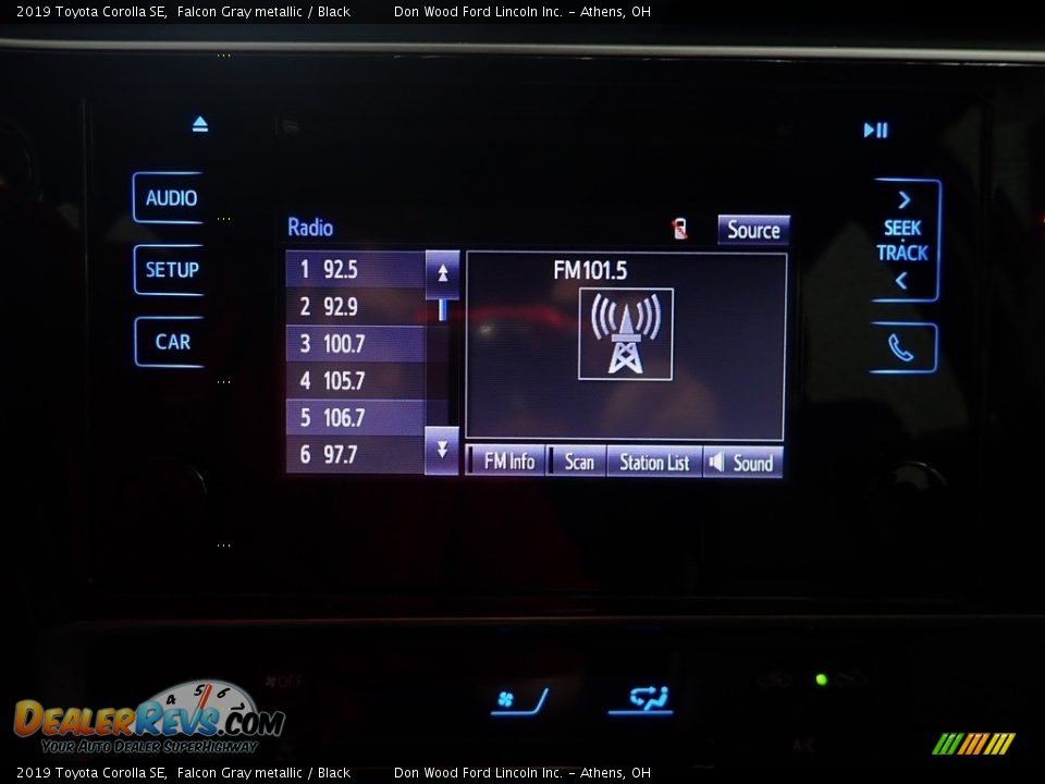 2019 Toyota Corolla SE Falcon Gray metallic / Black Photo #26