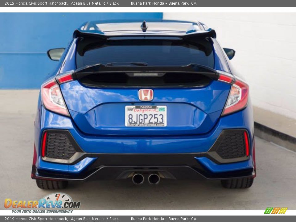 2019 Honda Civic Sport Hatchback Agean Blue Metallic / Black Photo #9