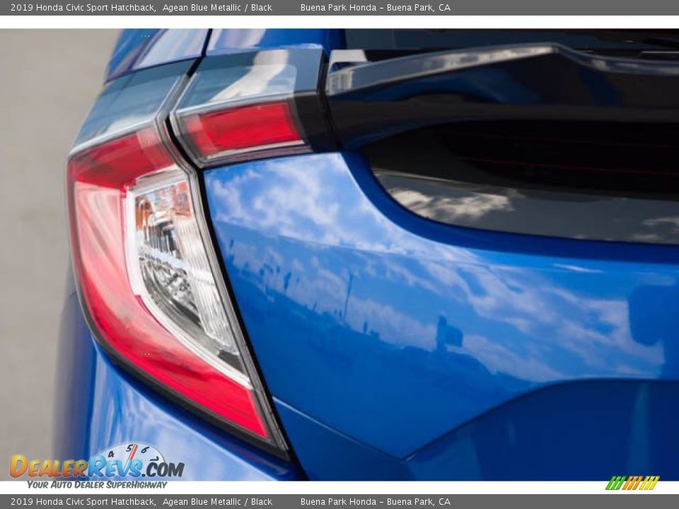 2019 Honda Civic Sport Hatchback Agean Blue Metallic / Black Photo #10