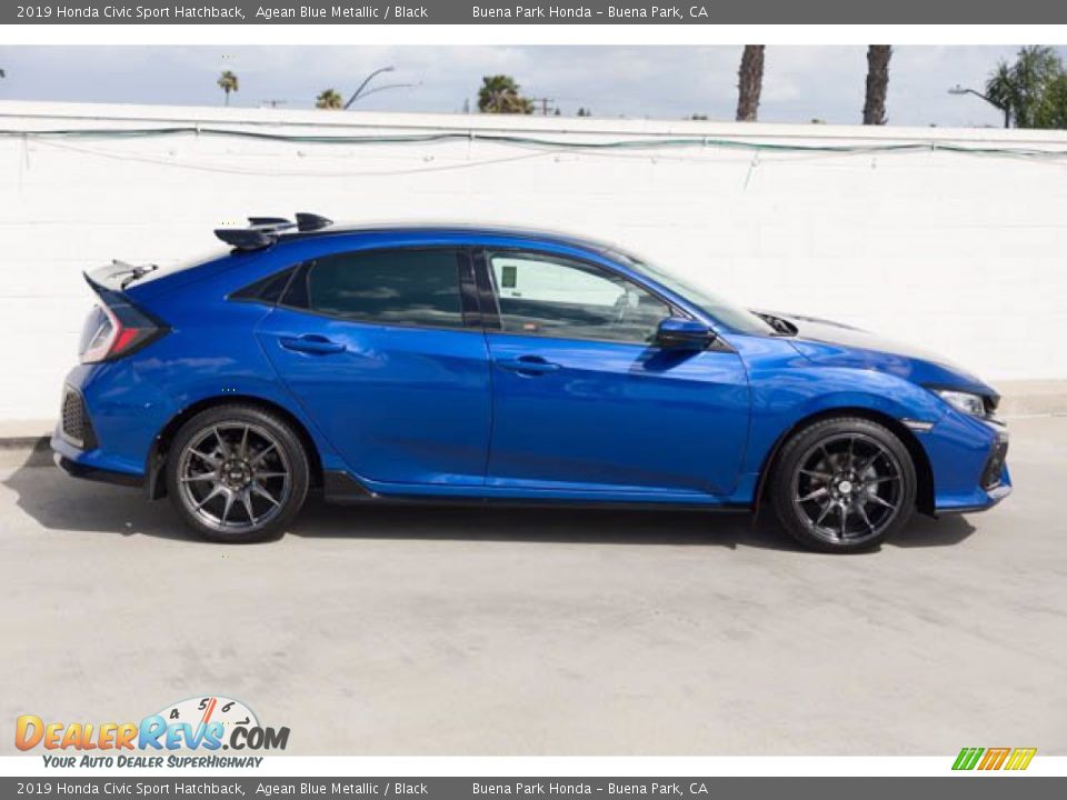 2019 Honda Civic Sport Hatchback Agean Blue Metallic / Black Photo #12