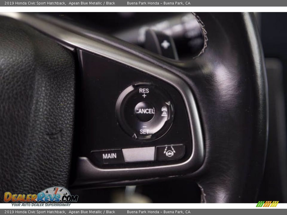2019 Honda Civic Sport Hatchback Agean Blue Metallic / Black Photo #15
