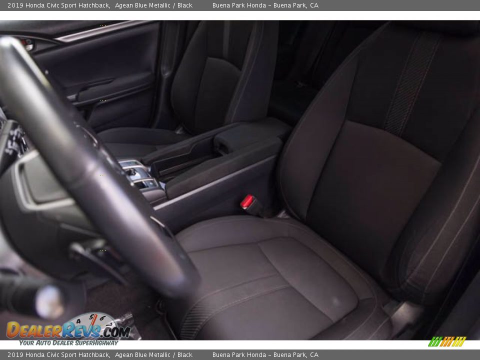 2019 Honda Civic Sport Hatchback Agean Blue Metallic / Black Photo #17
