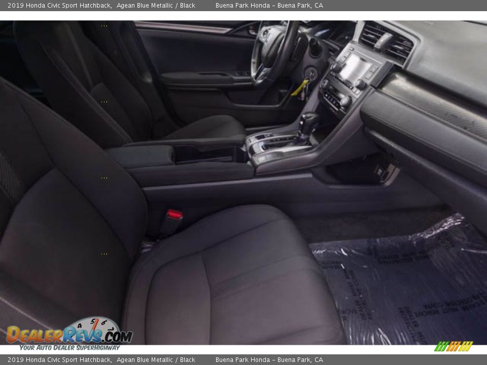 2019 Honda Civic Sport Hatchback Agean Blue Metallic / Black Photo #22