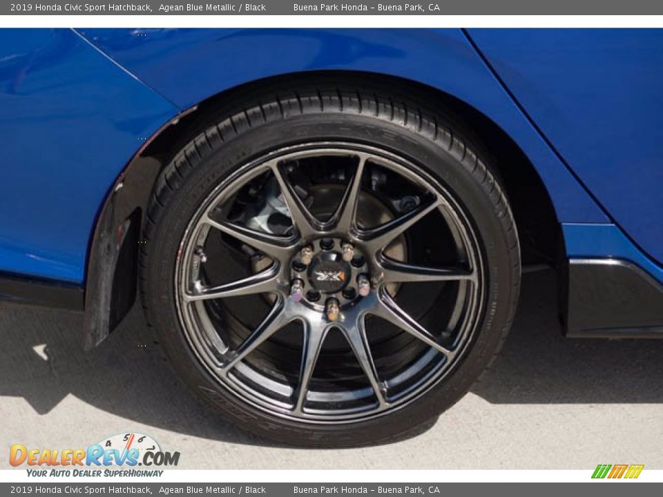 2019 Honda Civic Sport Hatchback Agean Blue Metallic / Black Photo #33