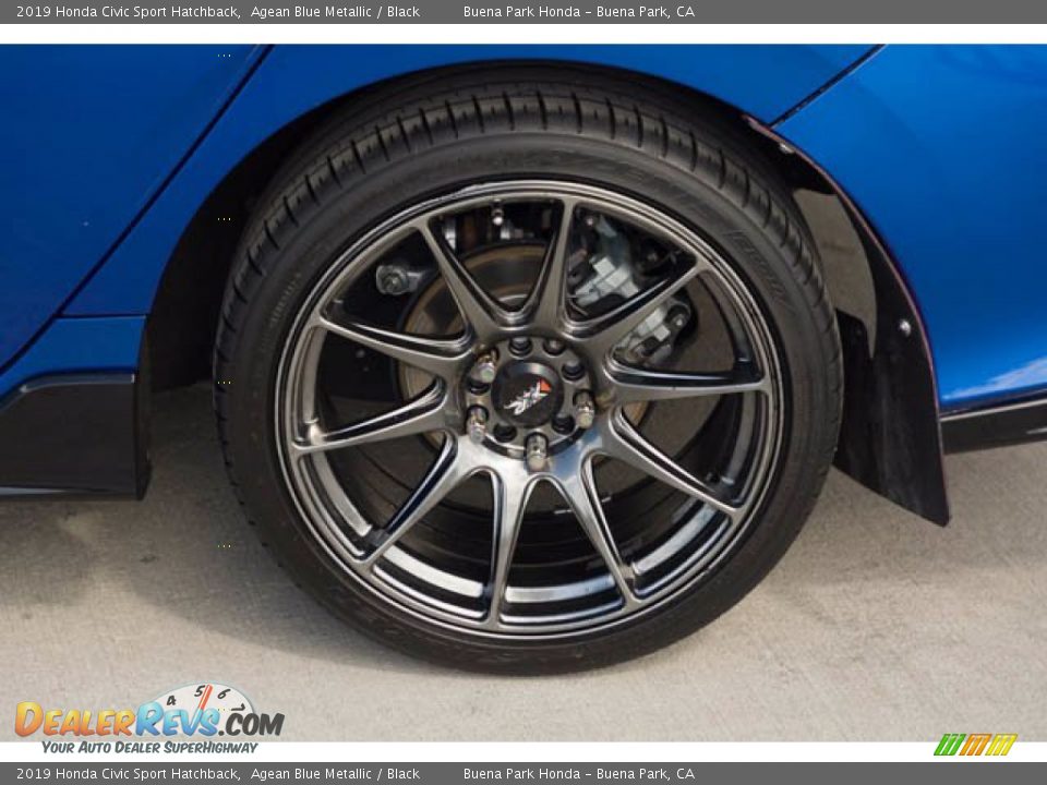 2019 Honda Civic Sport Hatchback Agean Blue Metallic / Black Photo #35
