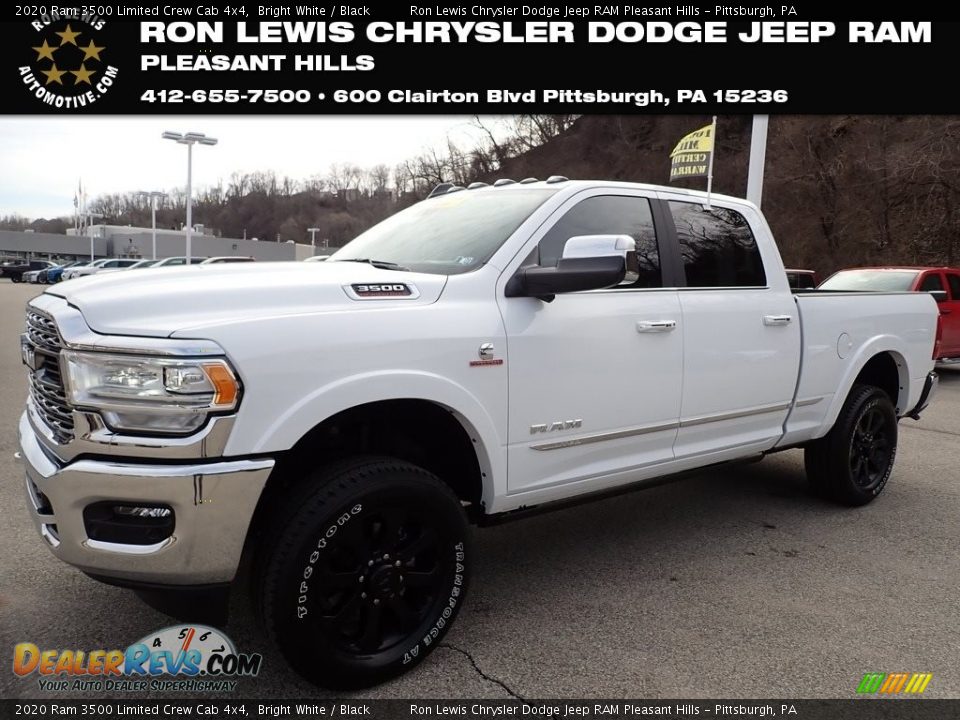 2020 Ram 3500 Limited Crew Cab 4x4 Bright White / Black Photo #1