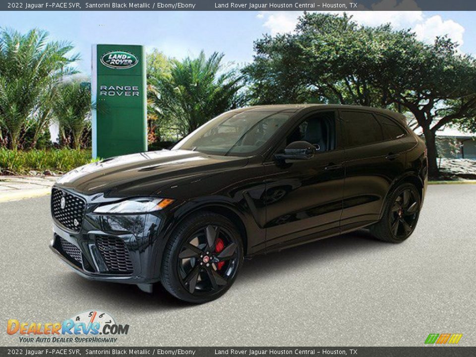 2022 Jaguar F-PACE SVR Santorini Black Metallic / Ebony/Ebony Photo #1