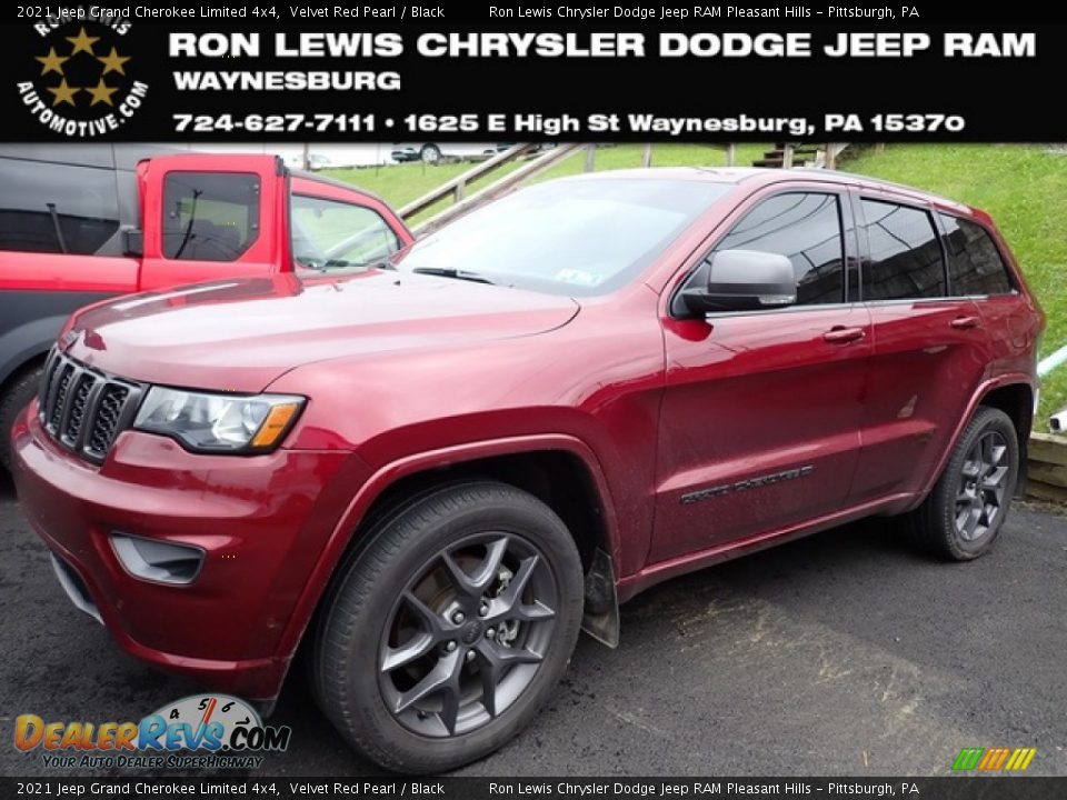 2021 Jeep Grand Cherokee Limited 4x4 Velvet Red Pearl / Black Photo #1