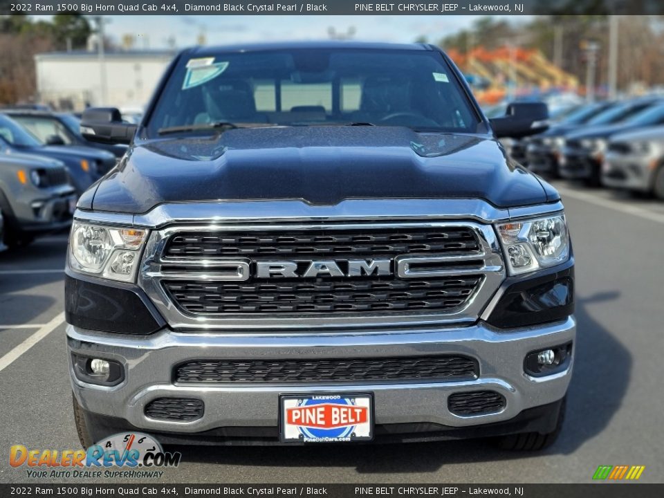 2022 Ram 1500 Big Horn Quad Cab 4x4 Diamond Black Crystal Pearl / Black Photo #3