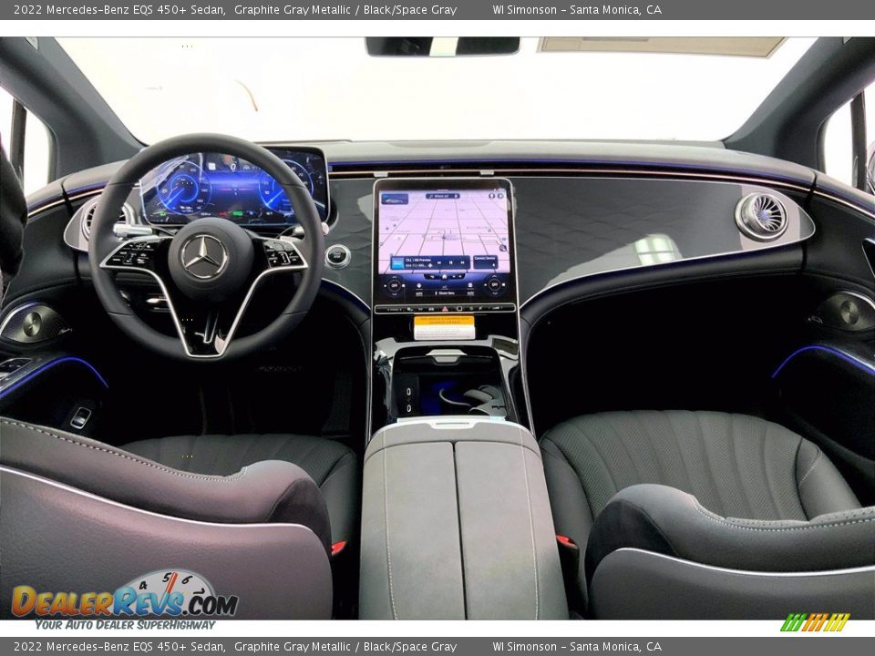 Black/Space Gray Interior - 2022 Mercedes-Benz EQS 450+ Sedan Photo #6