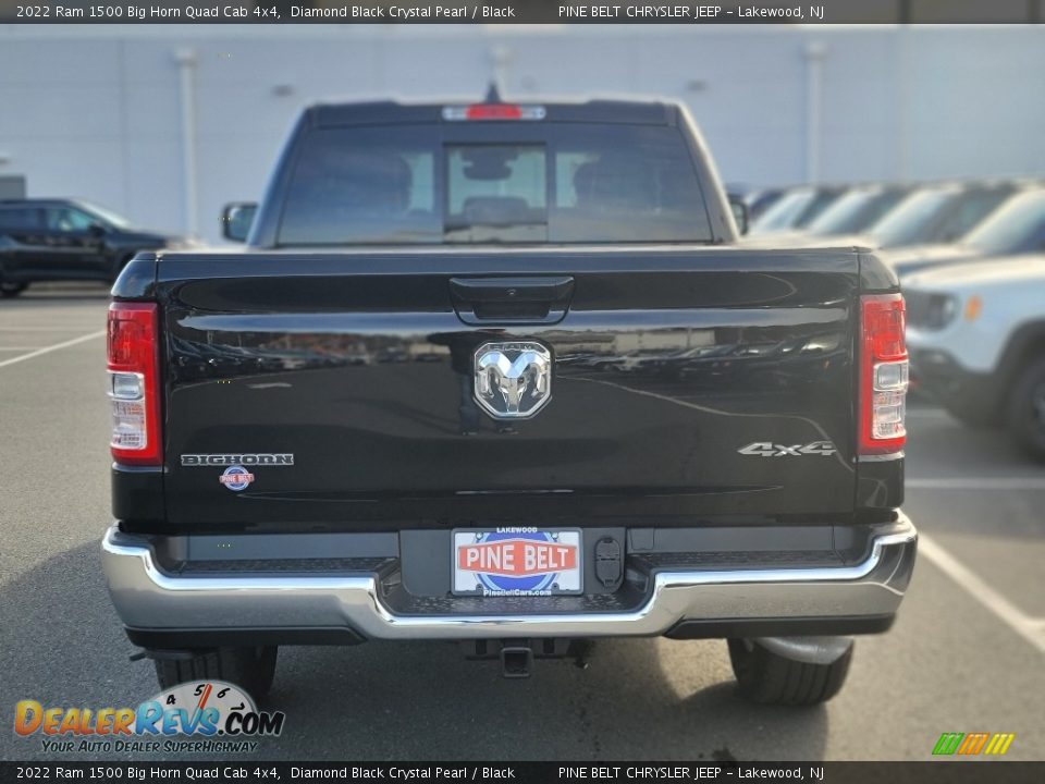 2022 Ram 1500 Big Horn Quad Cab 4x4 Diamond Black Crystal Pearl / Black Photo #7
