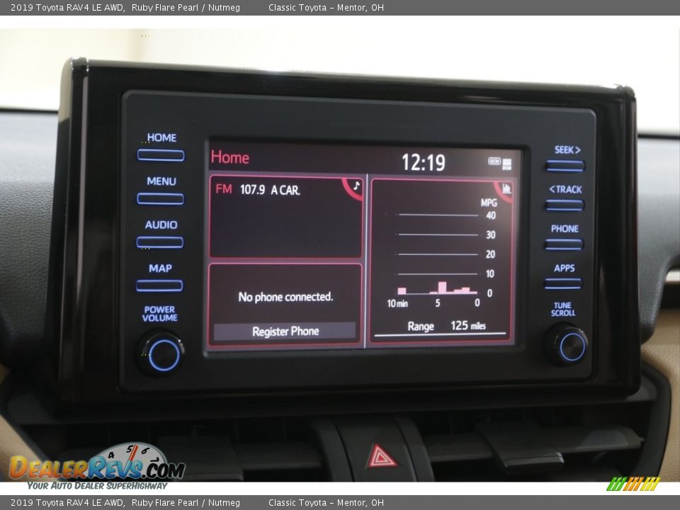 2019 Toyota RAV4 LE AWD Ruby Flare Pearl / Nutmeg Photo #10