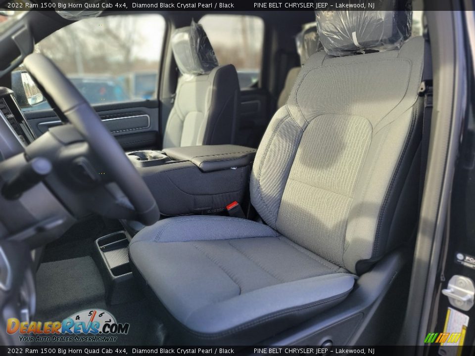 2022 Ram 1500 Big Horn Quad Cab 4x4 Diamond Black Crystal Pearl / Black Photo #13