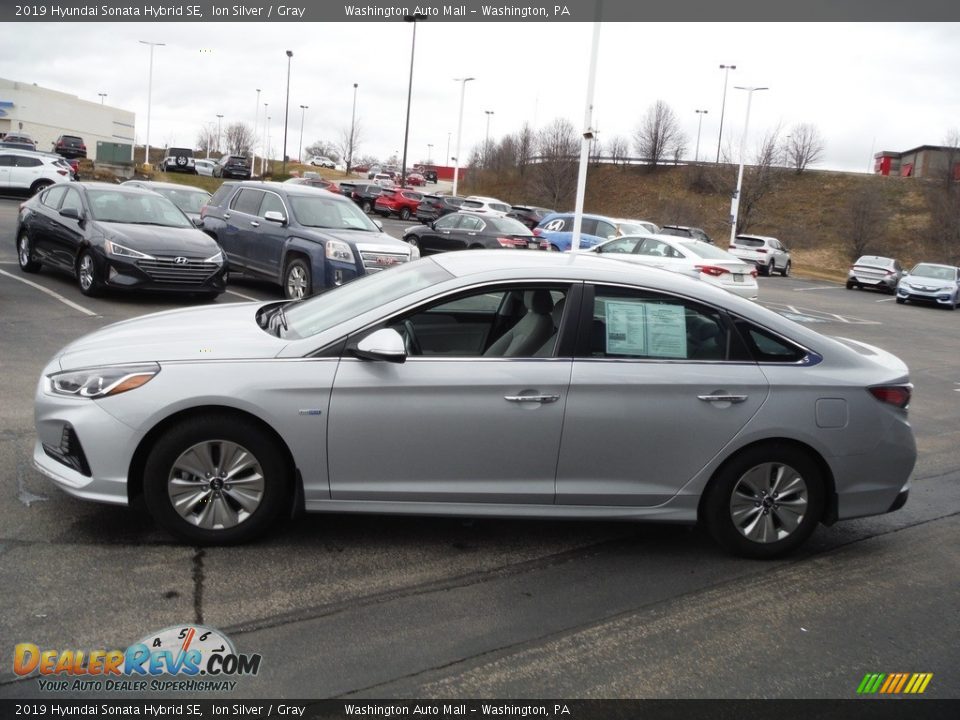 2019 Hyundai Sonata Hybrid SE Ion Silver / Gray Photo #7