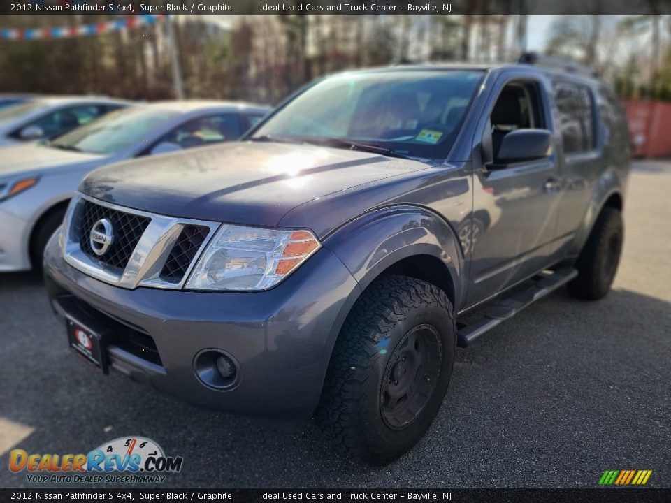 2012 Nissan Pathfinder S 4x4 Super Black / Graphite Photo #1