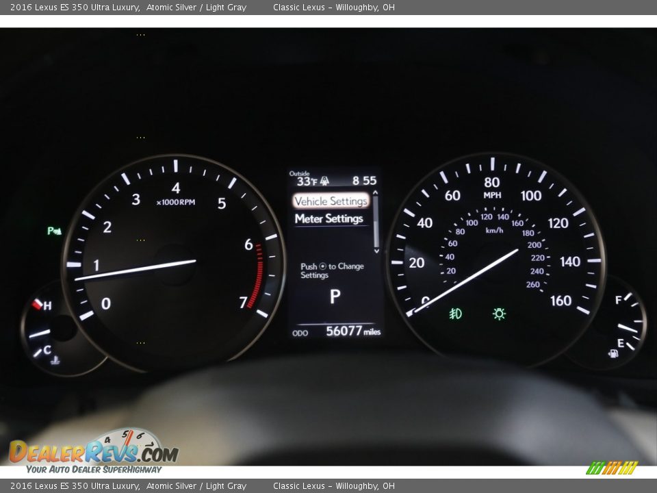 2016 Lexus ES 350 Ultra Luxury Gauges Photo #8