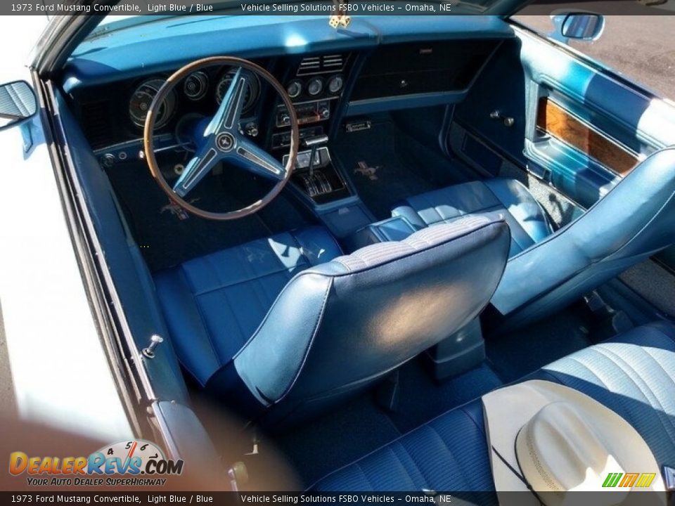 Blue Interior - 1973 Ford Mustang Convertible Photo #2
