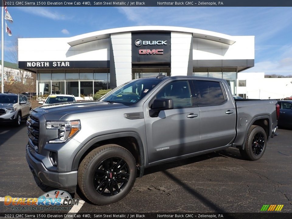 2021 GMC Sierra 1500 Elevation Crew Cab 4WD Satin Steel Metallic / Jet Black Photo #1