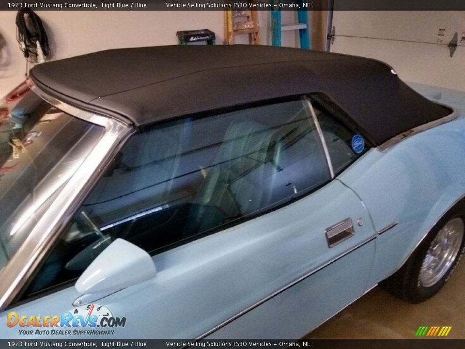 1973 Ford Mustang Convertible Light Blue / Blue Photo #5