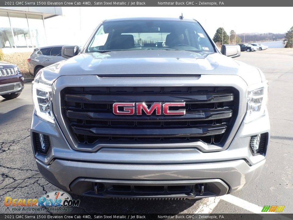 2021 GMC Sierra 1500 Elevation Crew Cab 4WD Satin Steel Metallic / Jet Black Photo #3