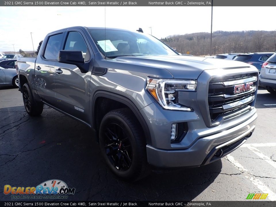 2021 GMC Sierra 1500 Elevation Crew Cab 4WD Satin Steel Metallic / Jet Black Photo #4