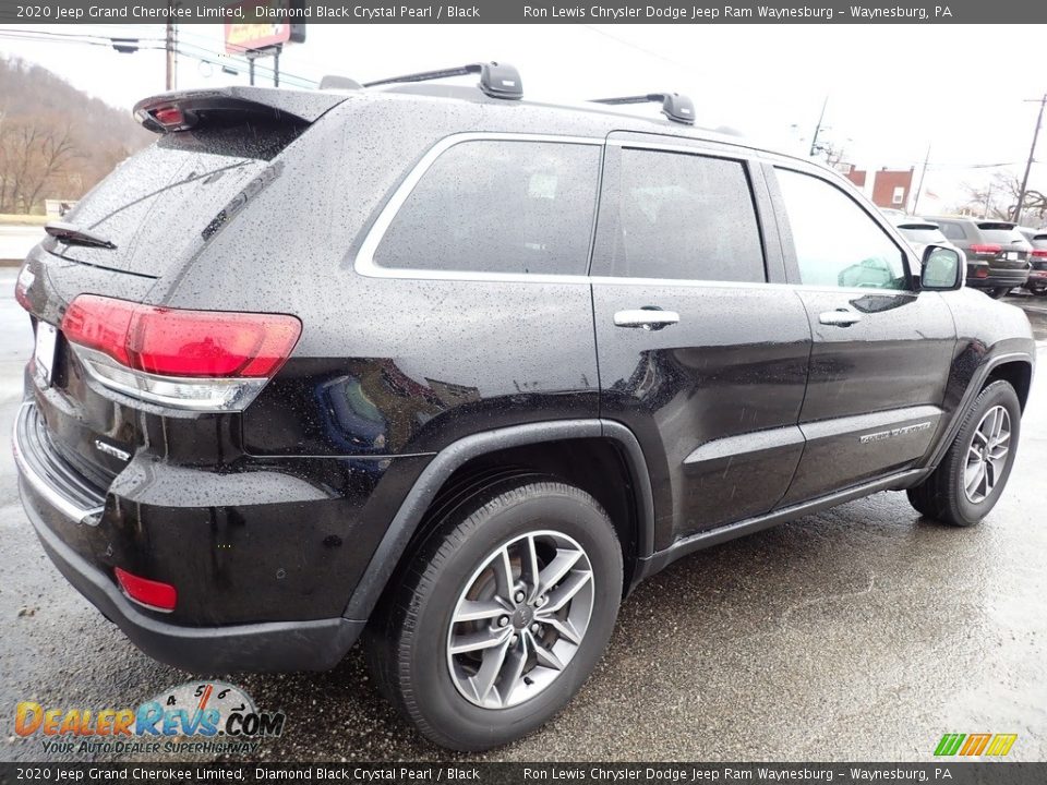 2020 Jeep Grand Cherokee Limited Diamond Black Crystal Pearl / Black Photo #6