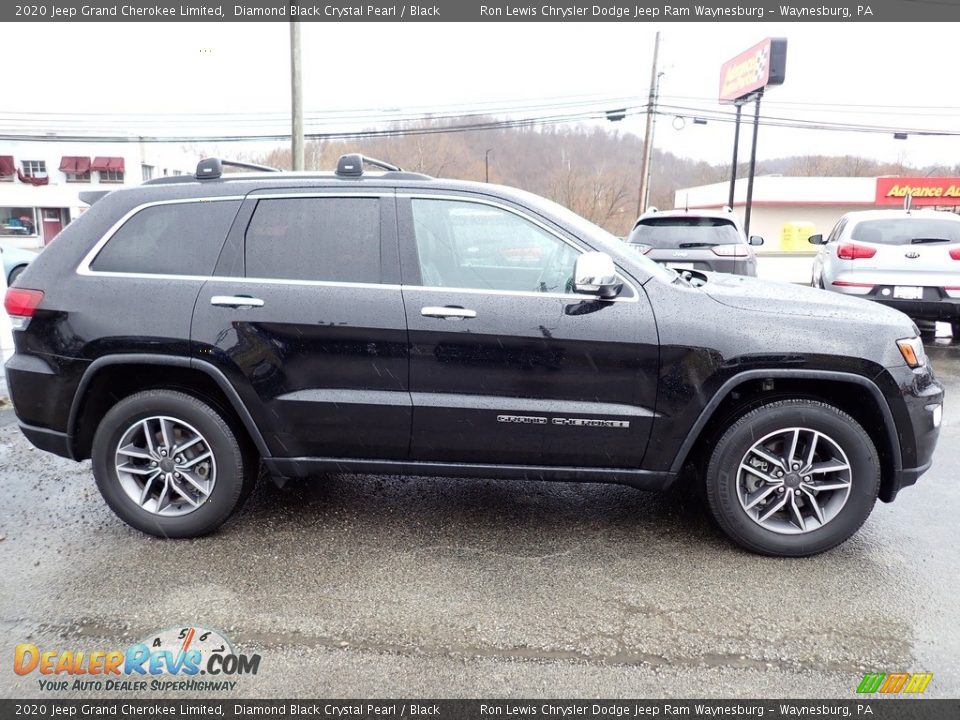 2020 Jeep Grand Cherokee Limited Diamond Black Crystal Pearl / Black Photo #7