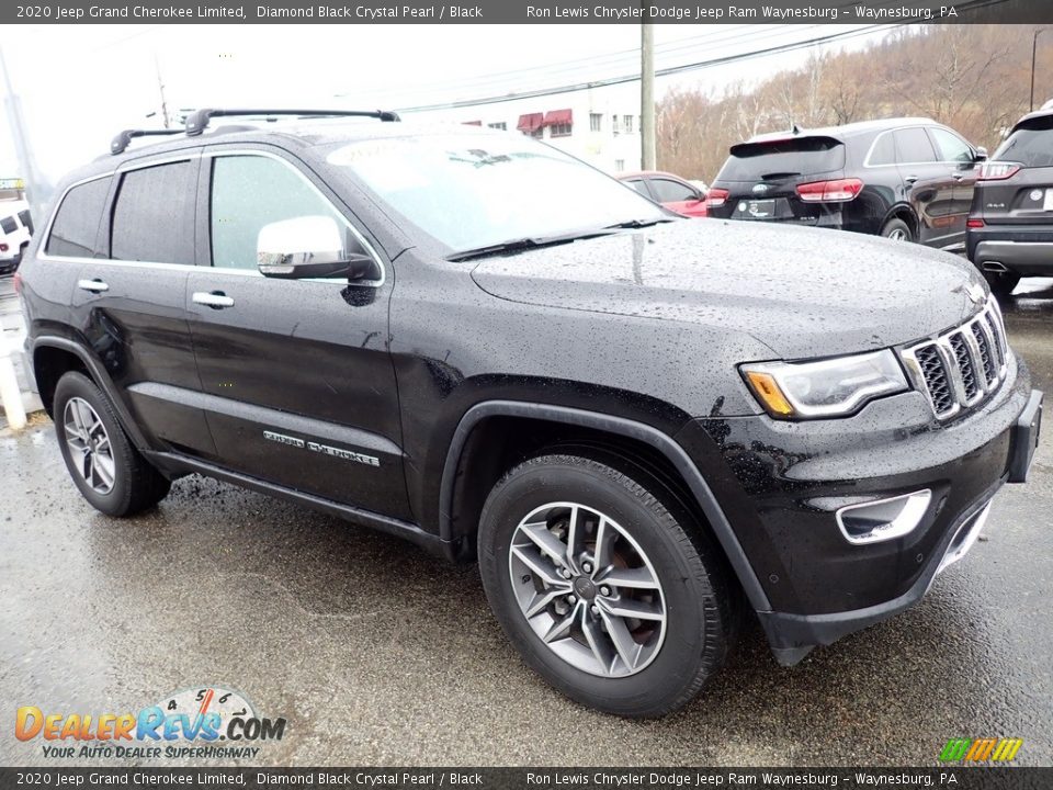 2020 Jeep Grand Cherokee Limited Diamond Black Crystal Pearl / Black Photo #8