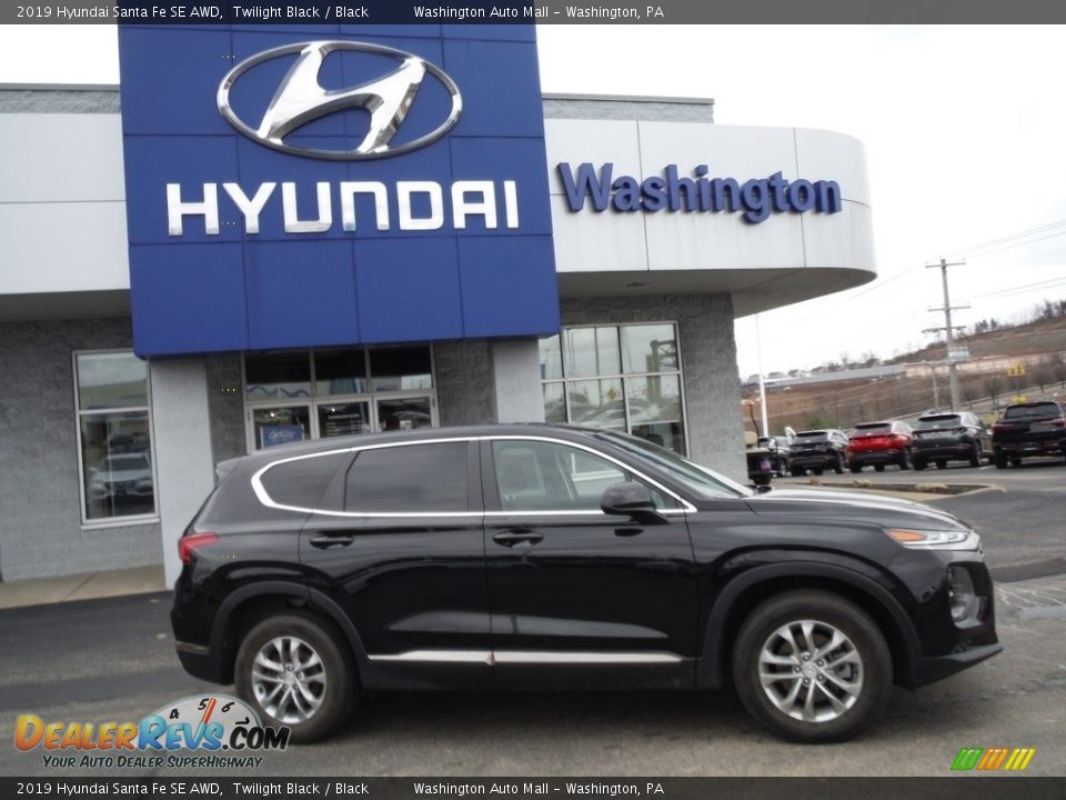 2019 Hyundai Santa Fe SE AWD Twilight Black / Black Photo #2