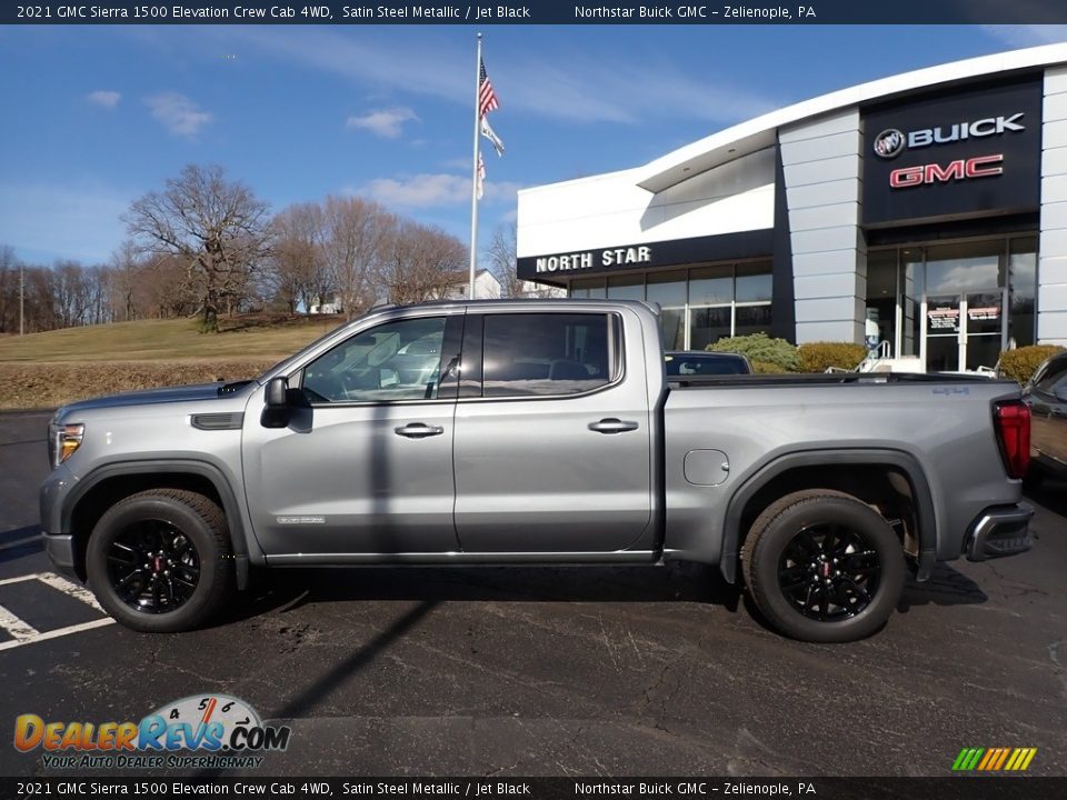 2021 GMC Sierra 1500 Elevation Crew Cab 4WD Satin Steel Metallic / Jet Black Photo #12