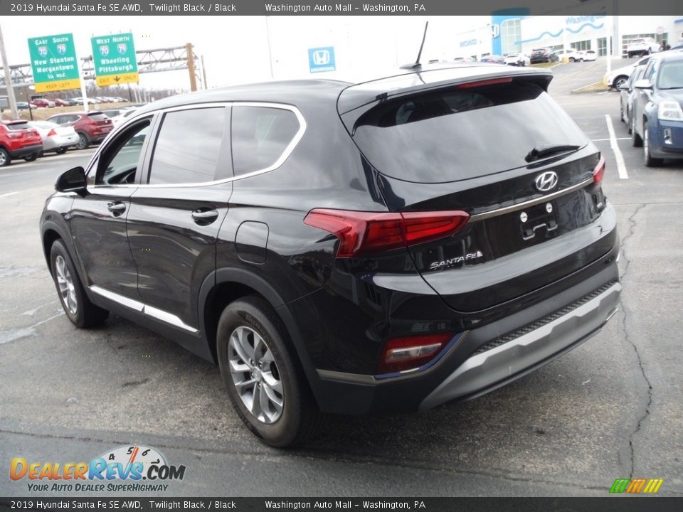 2019 Hyundai Santa Fe SE AWD Twilight Black / Black Photo #7