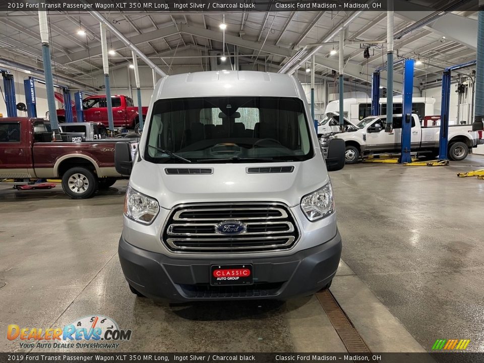 2019 Ford Transit Passenger Wagon XLT 350 MR Long Ingot Silver / Charcoal black Photo #1