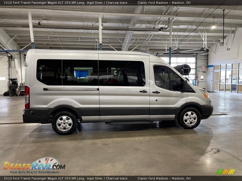 2019 Ford Transit Passenger Wagon XLT 350 MR Long Ingot Silver / Charcoal black Photo #4