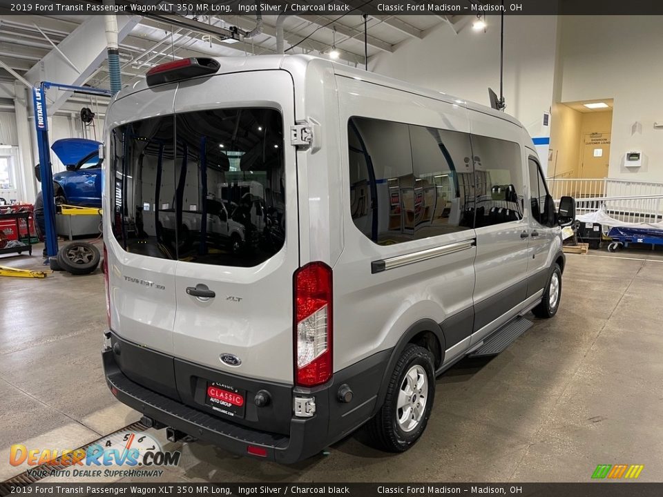 2019 Ford Transit Passenger Wagon XLT 350 MR Long Ingot Silver / Charcoal black Photo #5