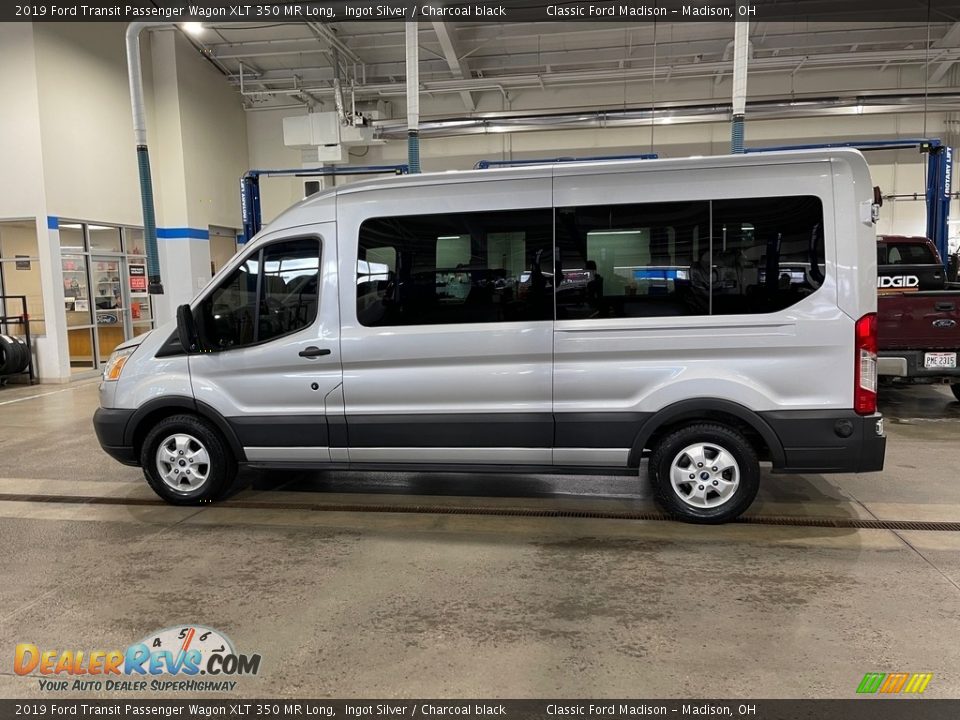 2019 Ford Transit Passenger Wagon XLT 350 MR Long Ingot Silver / Charcoal black Photo #7