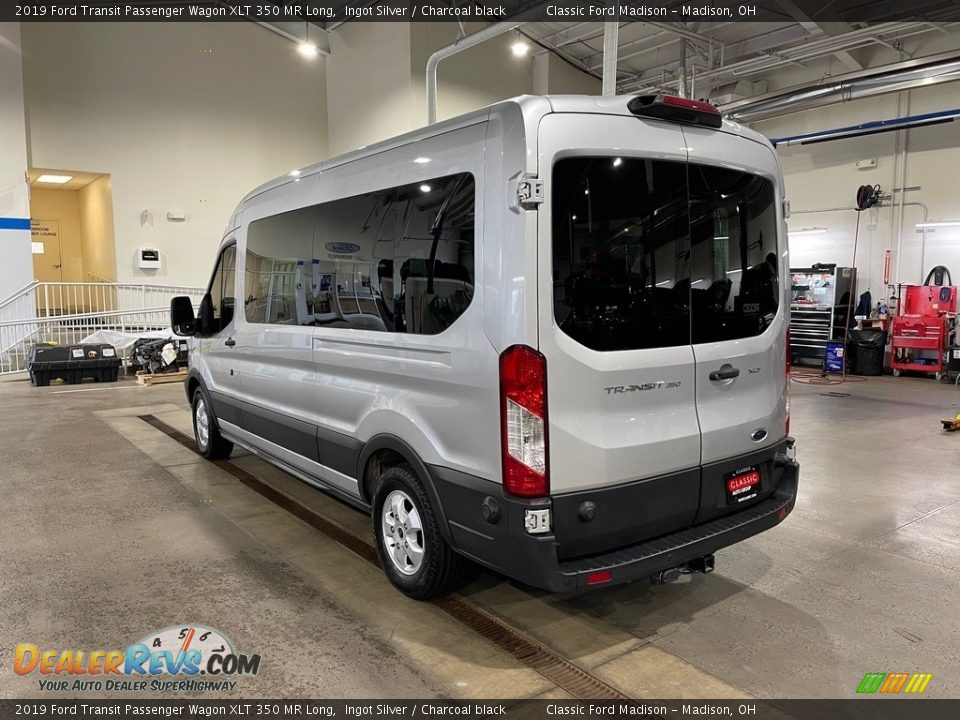 2019 Ford Transit Passenger Wagon XLT 350 MR Long Ingot Silver / Charcoal black Photo #8