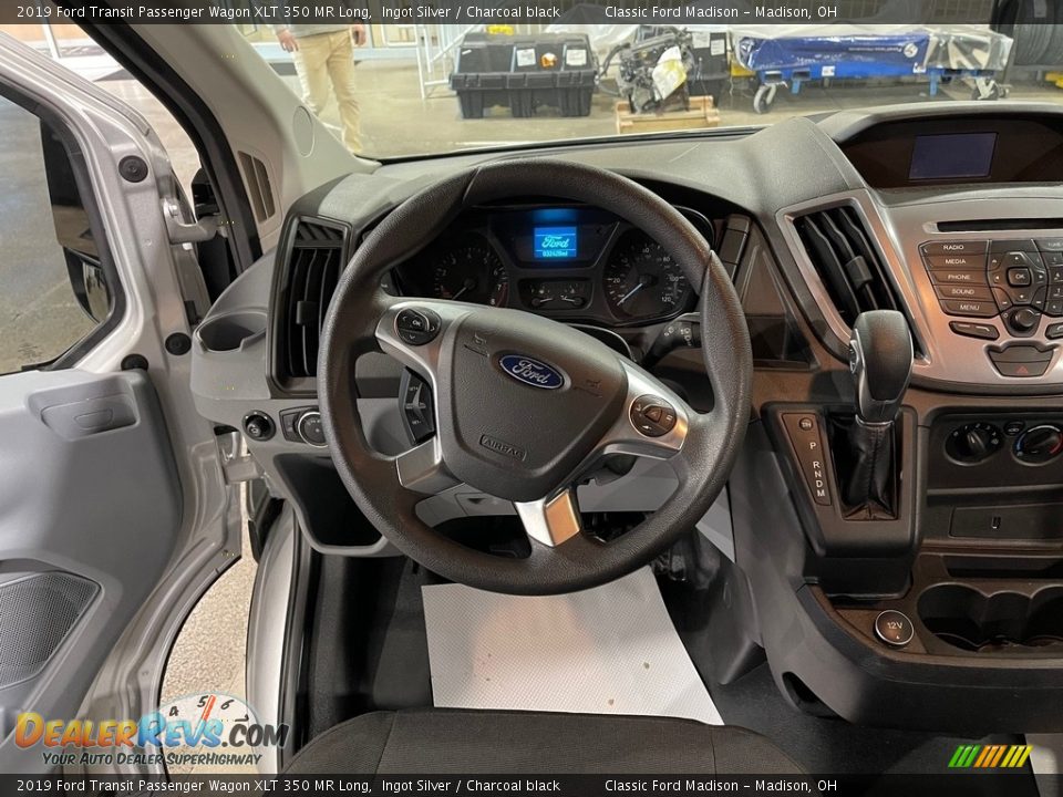 2019 Ford Transit Passenger Wagon XLT 350 MR Long Ingot Silver / Charcoal black Photo #9