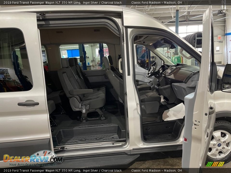 2019 Ford Transit Passenger Wagon XLT 350 MR Long Ingot Silver / Charcoal black Photo #13