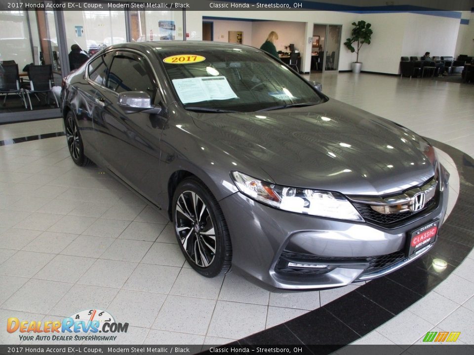 2017 Honda Accord EX-L Coupe Modern Steel Metallic / Black Photo #3