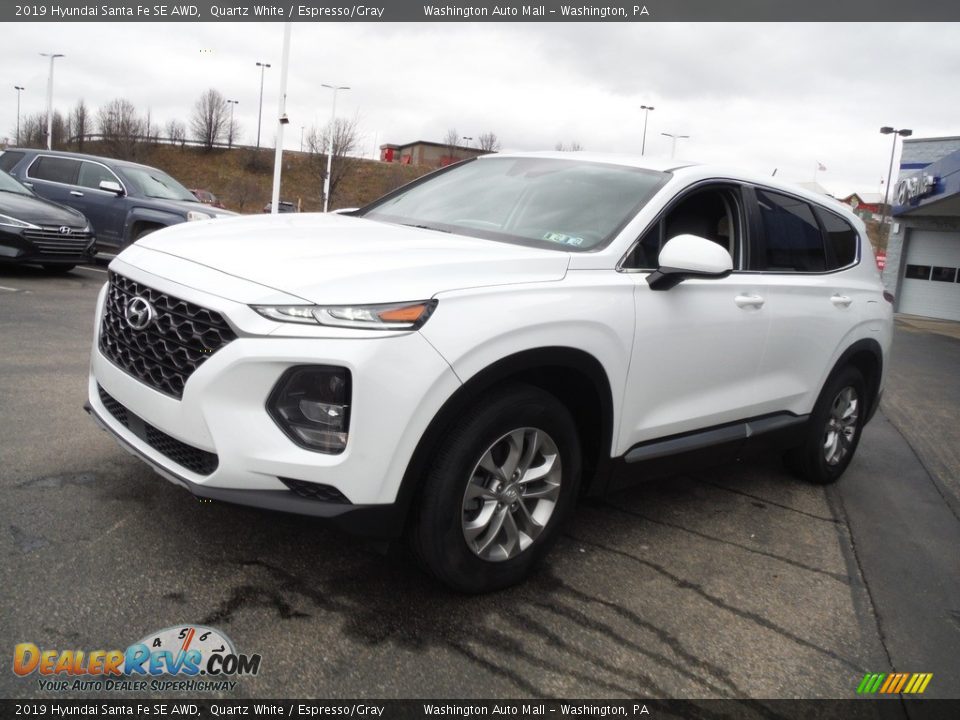 2019 Hyundai Santa Fe SE AWD Quartz White / Espresso/Gray Photo #5