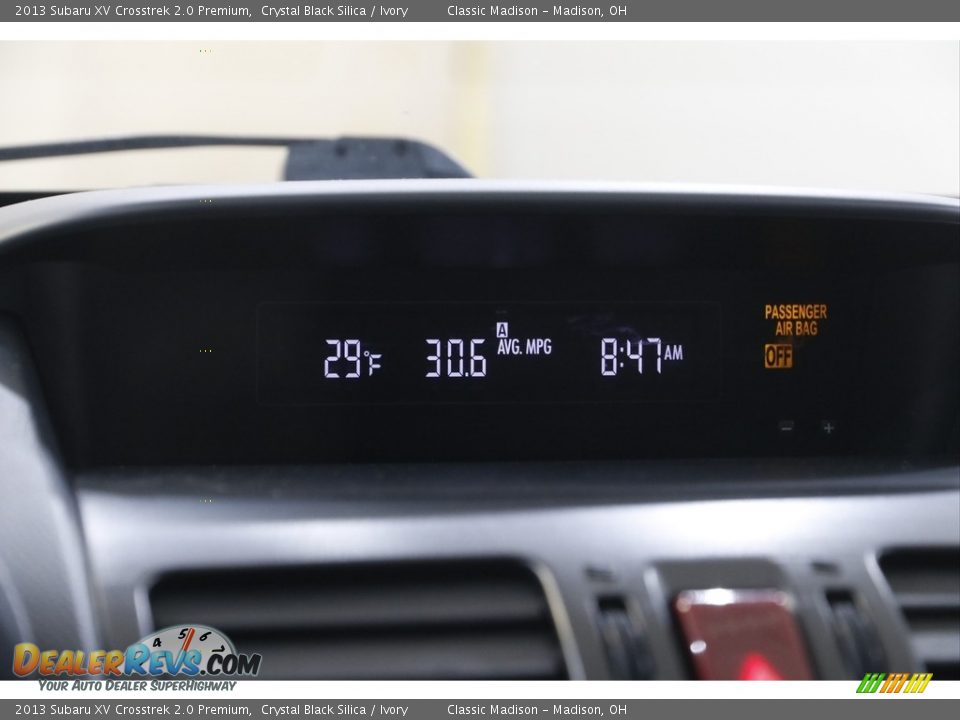 2013 Subaru XV Crosstrek 2.0 Premium Crystal Black Silica / Ivory Photo #10