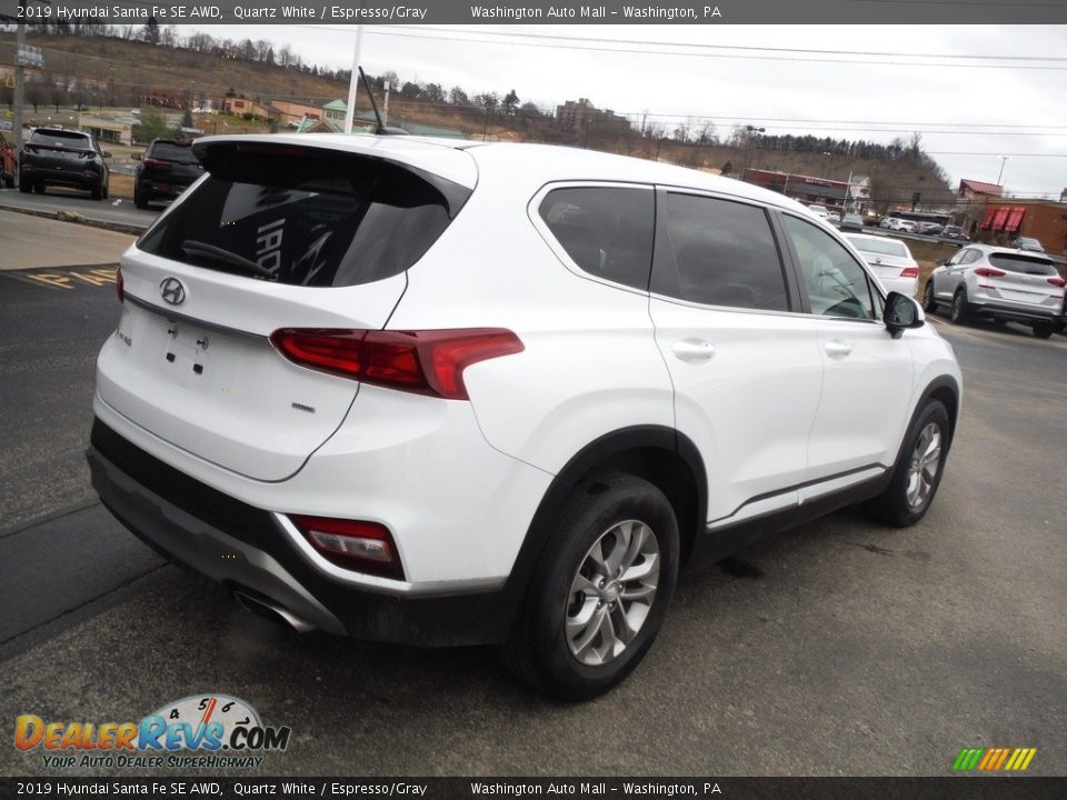 2019 Hyundai Santa Fe SE AWD Quartz White / Espresso/Gray Photo #9