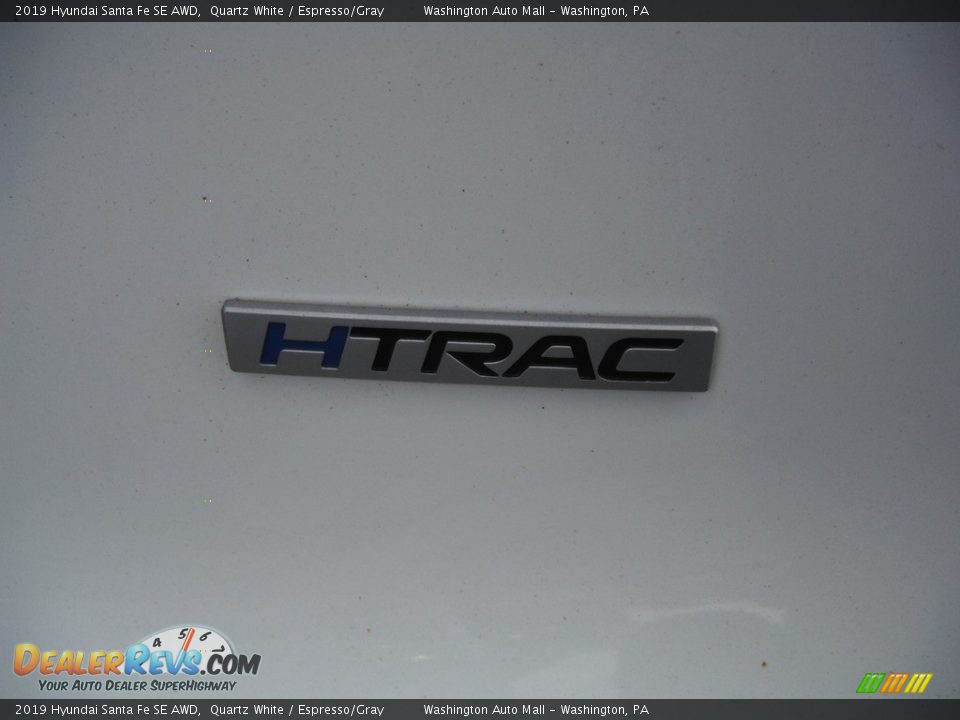 2019 Hyundai Santa Fe SE AWD Quartz White / Espresso/Gray Photo #10