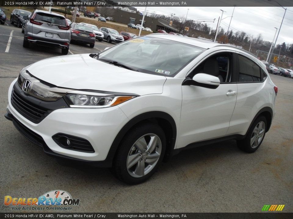 2019 Honda HR-V EX AWD Platinum White Pearl / Gray Photo #6