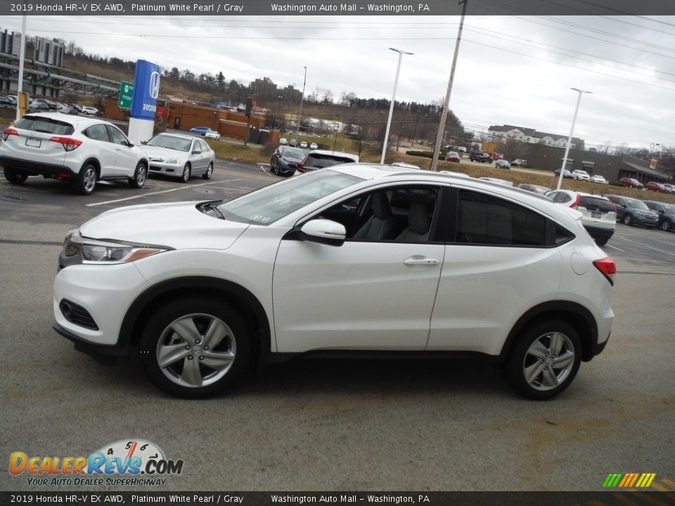 2019 Honda HR-V EX AWD Platinum White Pearl / Gray Photo #7